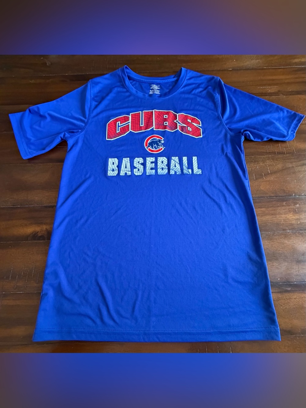Chicago Cubs Baseball Dri-Fit Performance Shirt Youth XL 18/20 Blue MLB